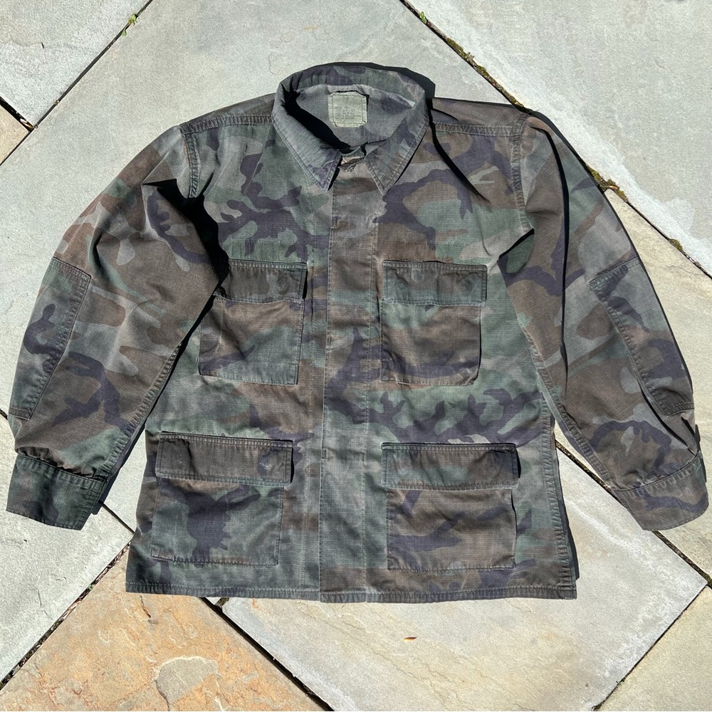 Overyed Camo Y2K Ripstop Military Cargo Shirt Jacket